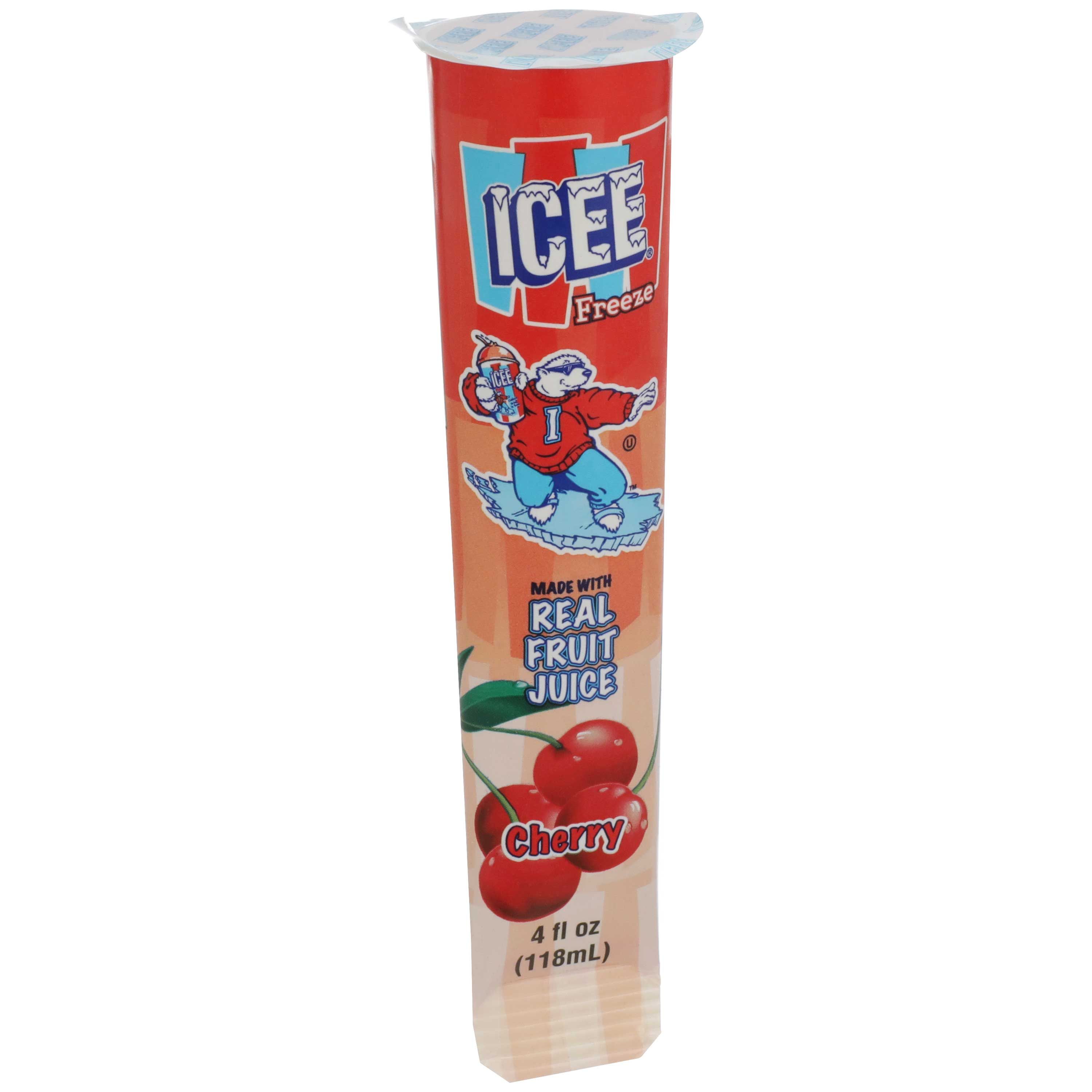 Icee Cherry Freeze Squeeze Up Tubes, 4 Ounce -- 24 Per Case