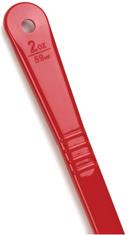 Carlisle Measure Miser Red Solid Long Handle Spoon, 2 Ounce -- 12 per case