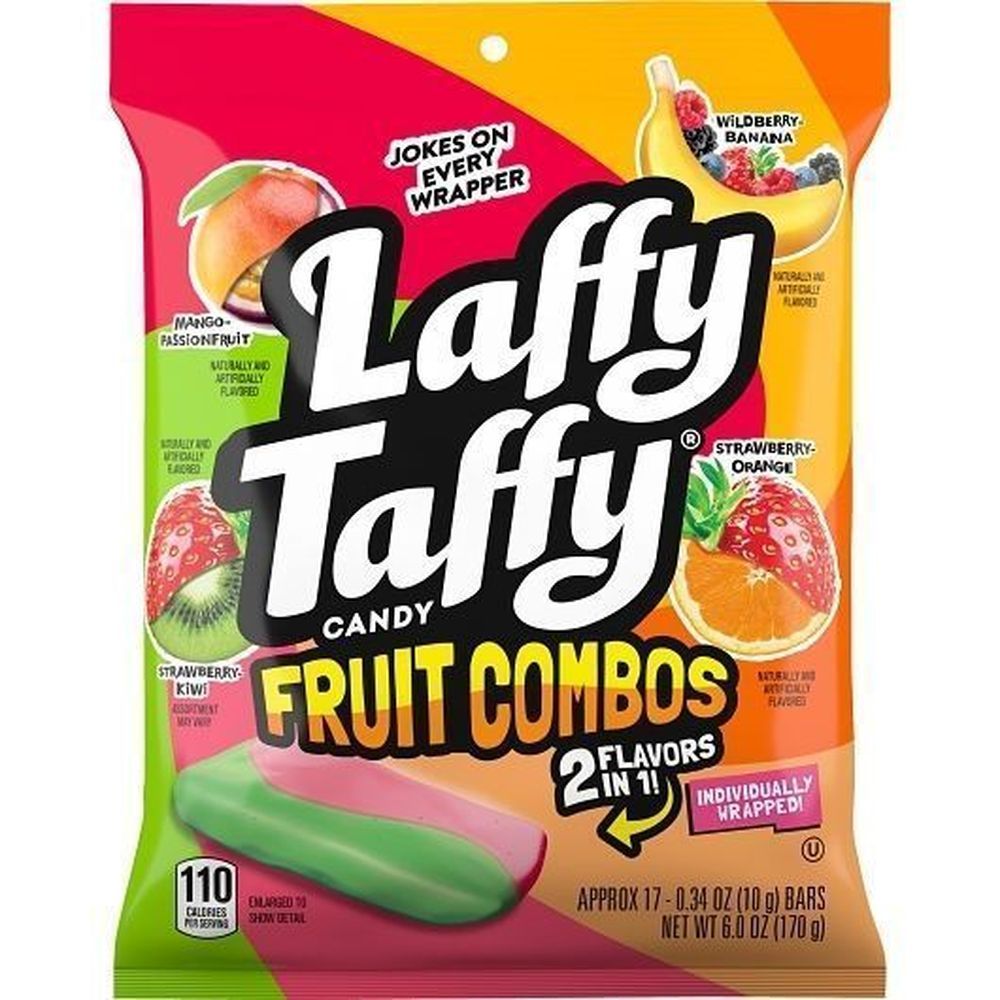 Laffy Taffy Fruit Combo Taffy Candy, 6 Ounce -- 12 Per Case
