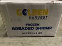 Golden Harvest 21/25 Count Butterfly Clean Tail Breaded Shrimp, 3 Pound -- 4 per case