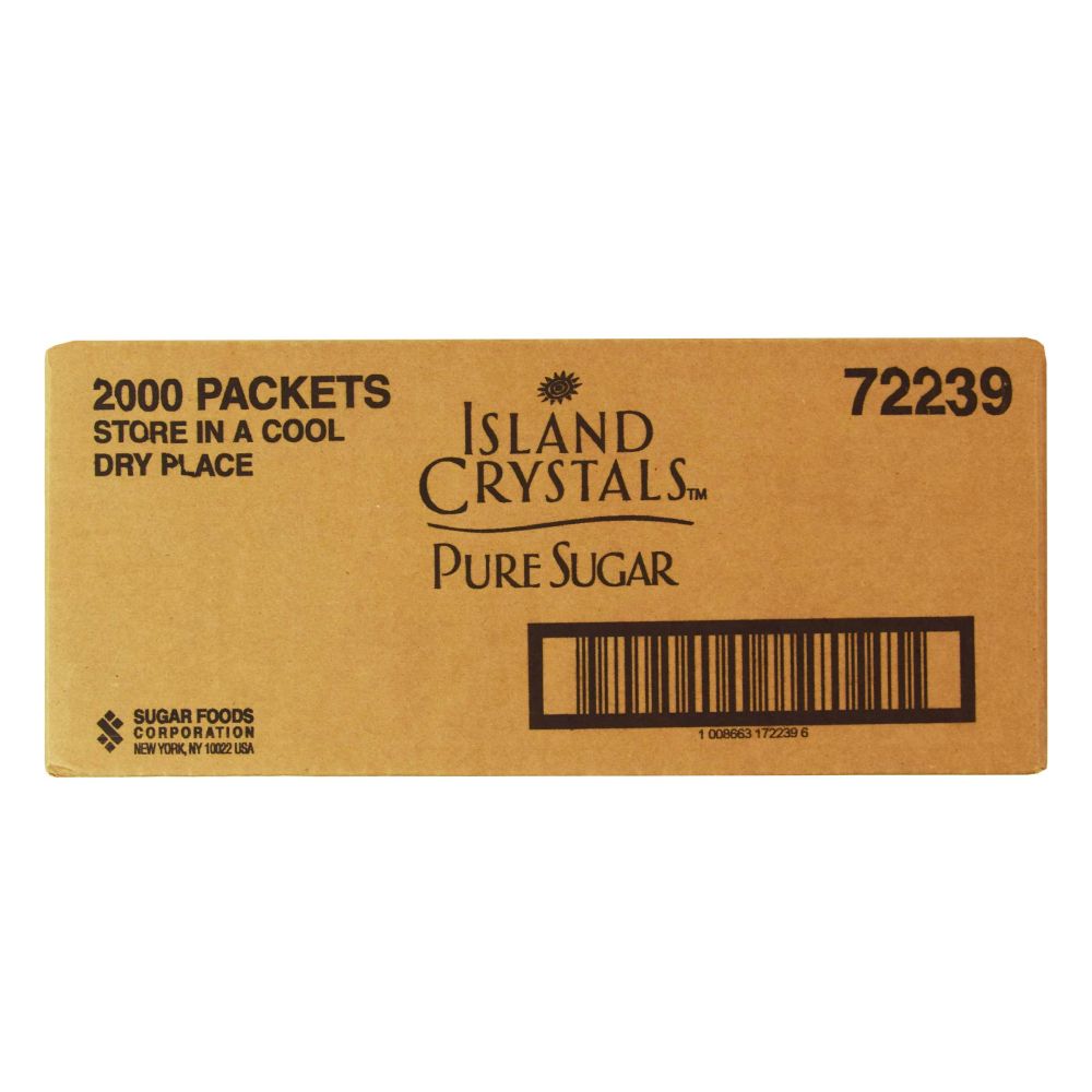 Island Crystals Sugar Packet, 0.1 Ounce -- 2000 Per Case