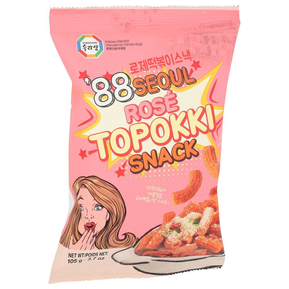 Surasang 88 Seoul Rose Topokki Snack, 3.7 Ounce -- 16 Per Case