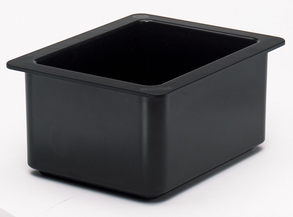 Cambro Coldfest Black Gn 1/2 Half Size 6.5 Quart Food Pan, 12 3/ X 10 1/4 X 6 Inch