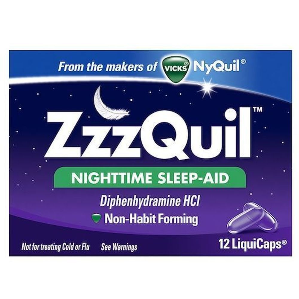 Vicks Zzzquil Night Time Sleep Aid Liquicaps, 12 Count -- 24 Per Case