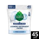 Seventh Generation Free and Clear Detergent Pack, 45 Count