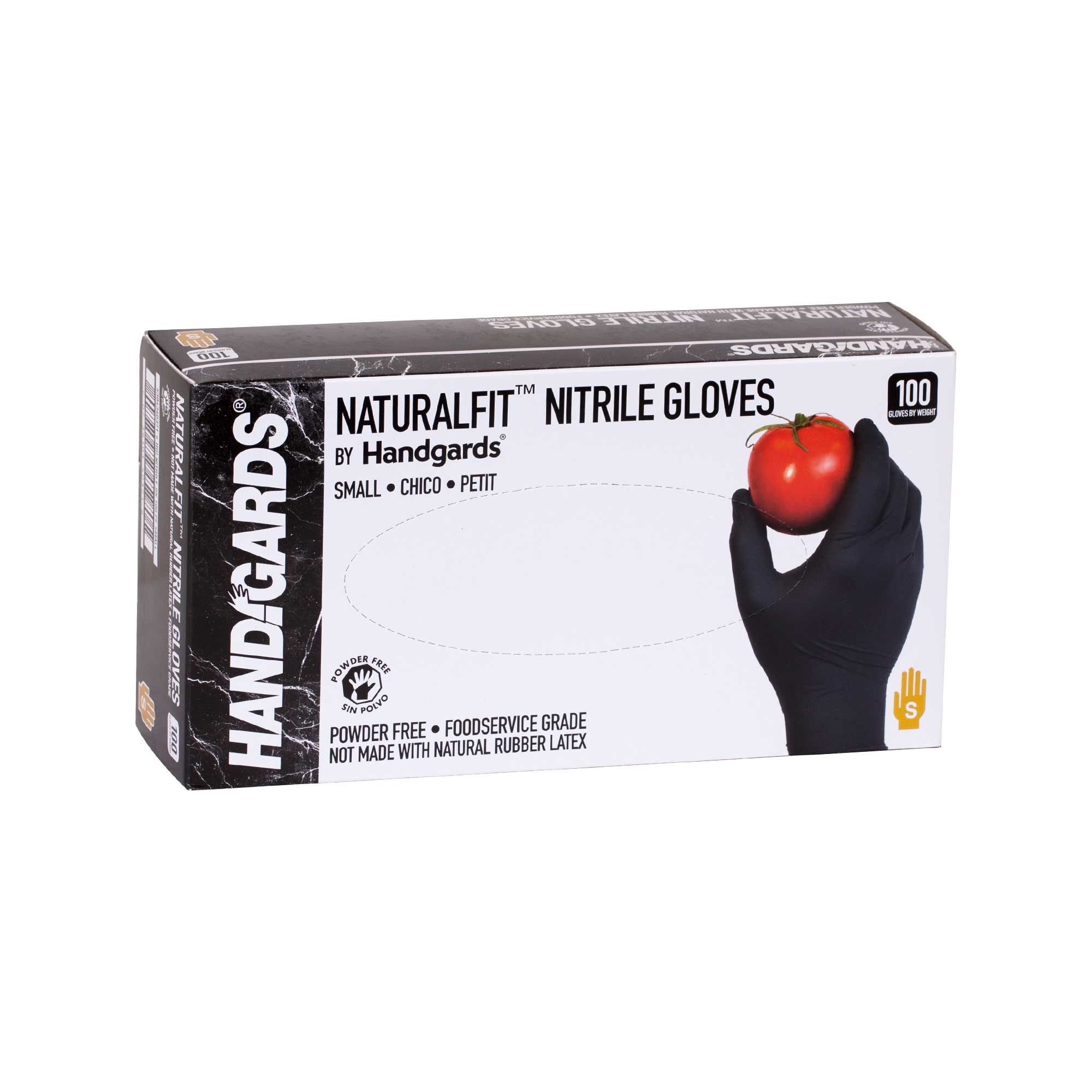 Handgards Black Powder Free Small Disposable Nitrile Gloves -- 1000 Per Case