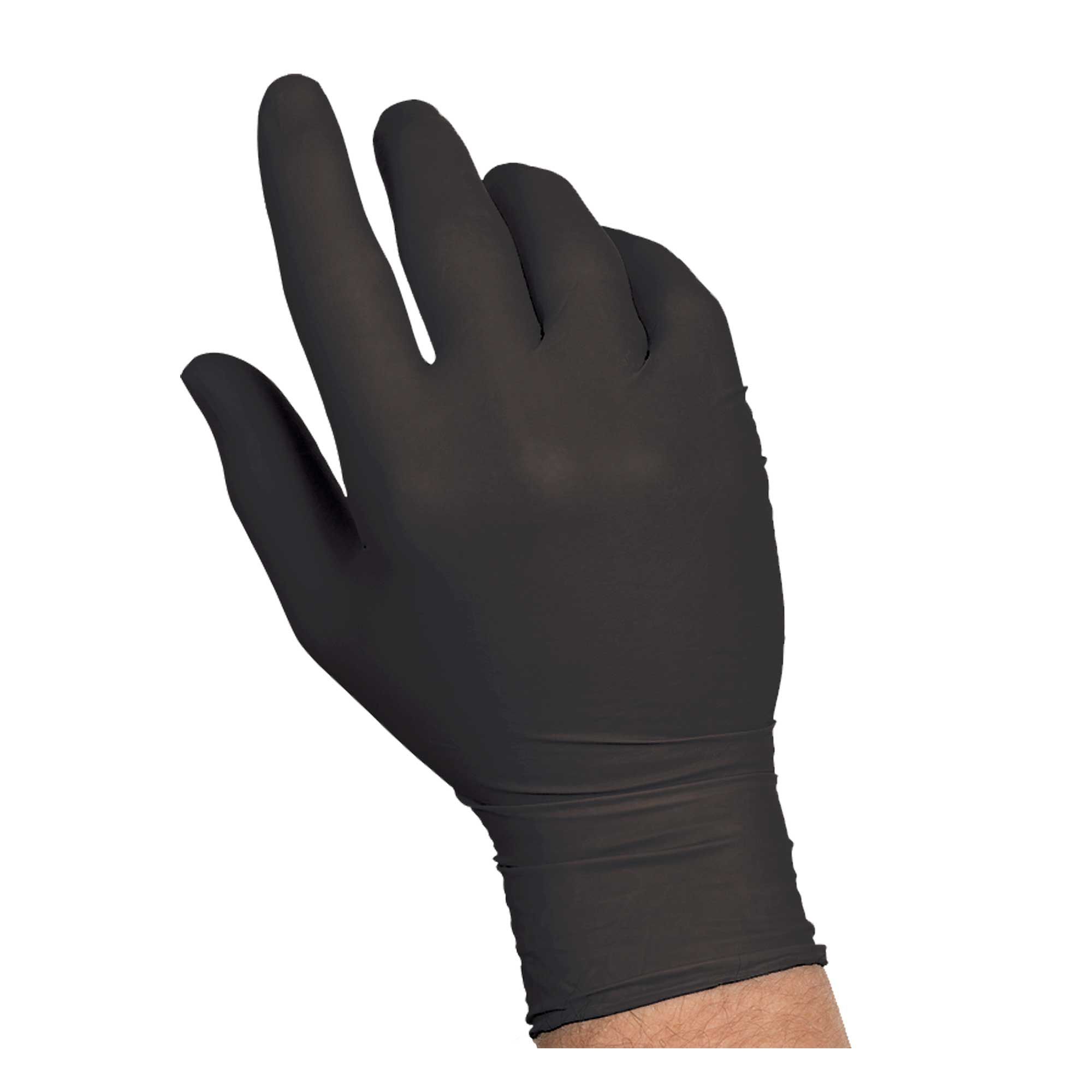 Handgards Black Powder Free Large Disposable Nitrile Gloves -- 1000 Per Case