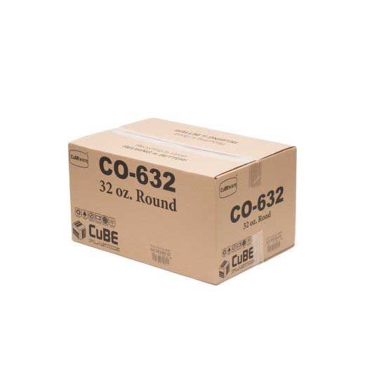 Cubeware Round Black Container, 32 Ounce -- 300 Per Case