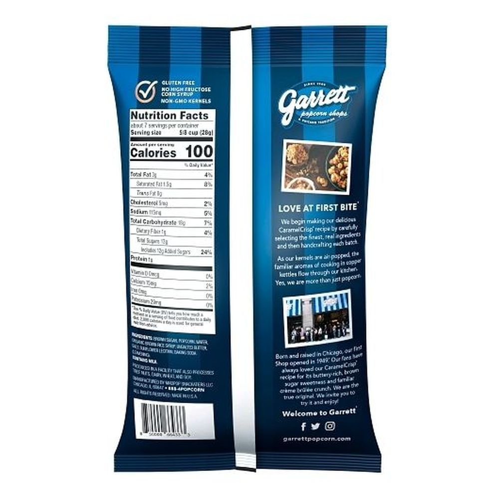 Garrett Caramel Crisp Popcorn, 7.5 Ounce -- 12 Per Case