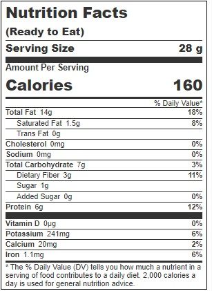 Kickin' Kernels Roasted And Unsalted Sunflower Kernels, 1 Ounce -- 300 Per Case