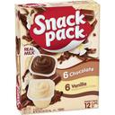 Snack Pack Chocolate Vanilla Pudding - Family Pack, 39 Ounce -- 6 per case