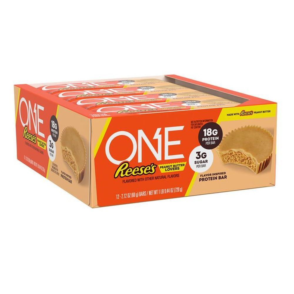 One Reeses Peanut Butter Lovers Flavored Protein Bar, 2.12 Ounce -- 72 Per Case