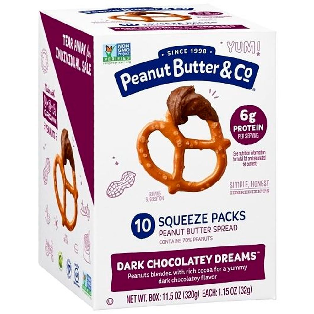 Peanut Butter And Co Dark Chocolatey Dreams Peanut Butter Spread, 1.15 Ounce -- 60 Per Case