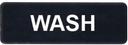 Winco Black Wash Information Sign, 3 x 9 inch -- 12 per case
