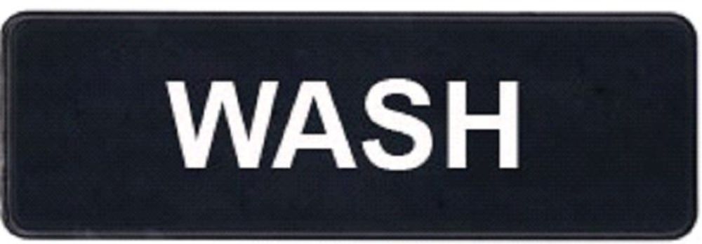 Winco Black Wash Information Sign, 3 X 9 Inch -- 12 Per Case