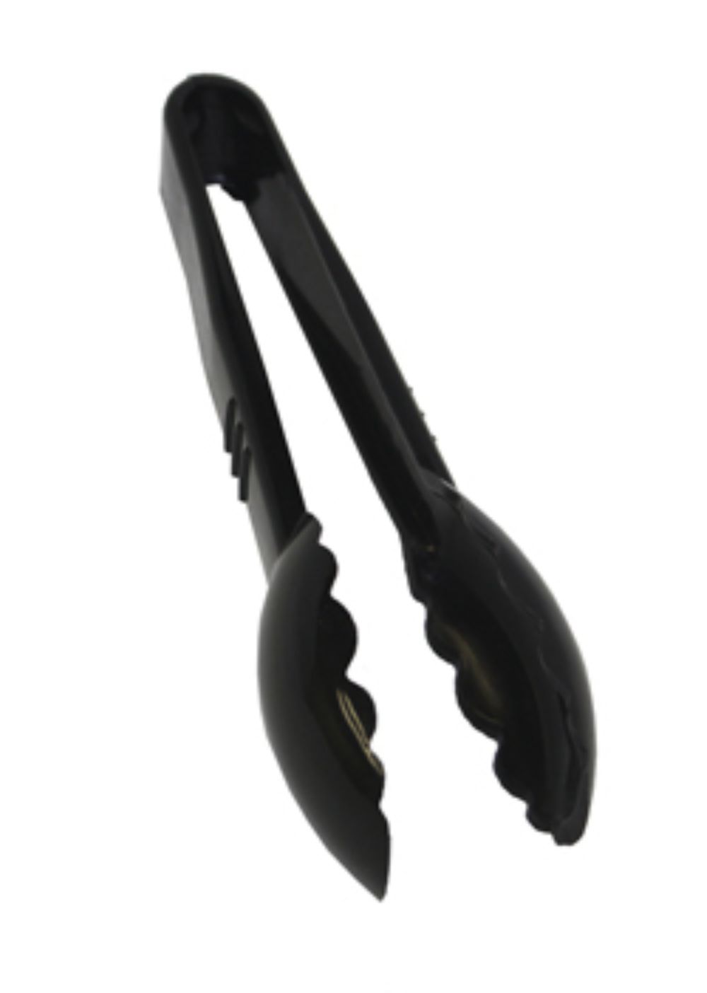 Yoshi Essentials Black Heavy Duty Scalloped Edge Tong, 6 Inch -- 24 Per Case