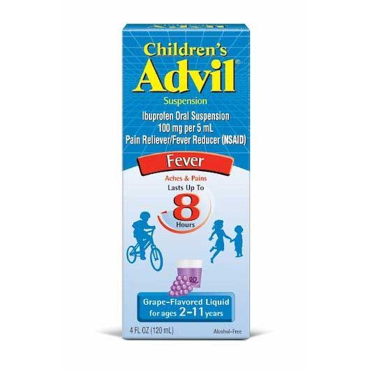 Children's Advil Suspension Grape Flavored Liquid, 4 Fluid Ounce -- 36 Per Case