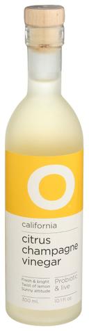 O Olive Oil and Vinegar Citrus Champagne Vinegar, 300 Milliliter -- 6 per case