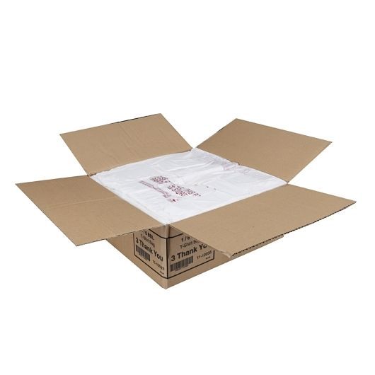 Spectrum Plastics White Thank You T Shirt Bag, 11.5 X 6.5 X 21.5 Inch -- 1000 Per Case