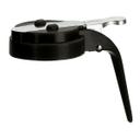 Tablecraft Modern Collection Black Plastic Top Glass Syrup Dispenser, 12 Ounce Capacity -- 12 per case