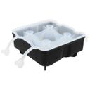 Tablecraft Black Silicone Sphere Ice Cube Tray, 5.125 x 5.125 x 2.625 inch