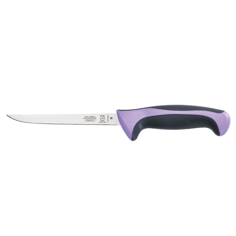 Mercer Culinary Millennia Purple Narrow Boning Knife, 6 Inch