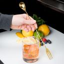 Barfly Gold Plated Bar Spoon with Fork End, 12 3/8 inch