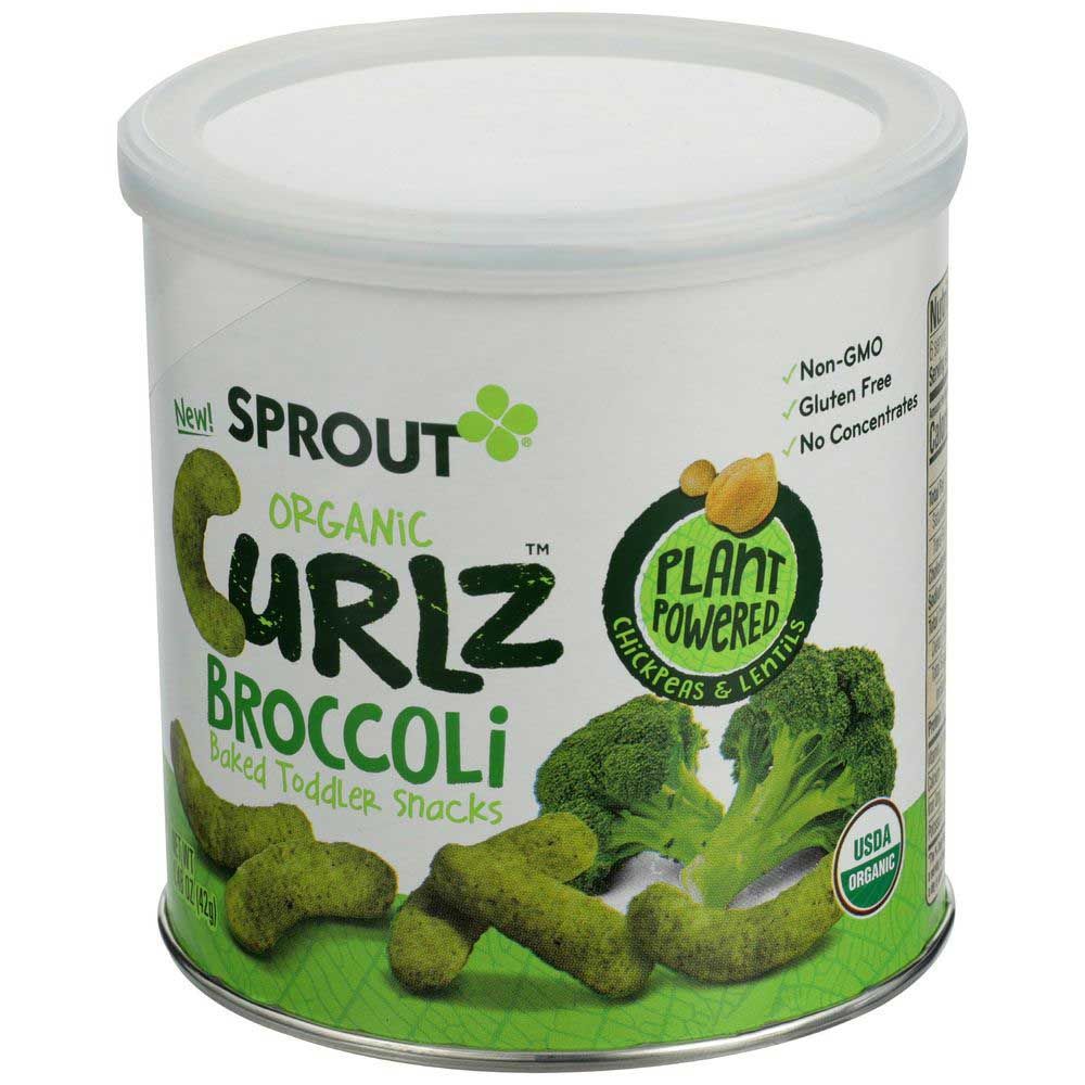 Sprout Organic Curlz Broccoli Toddler Snacks, 1.48 Ounce -- 6 Per Case