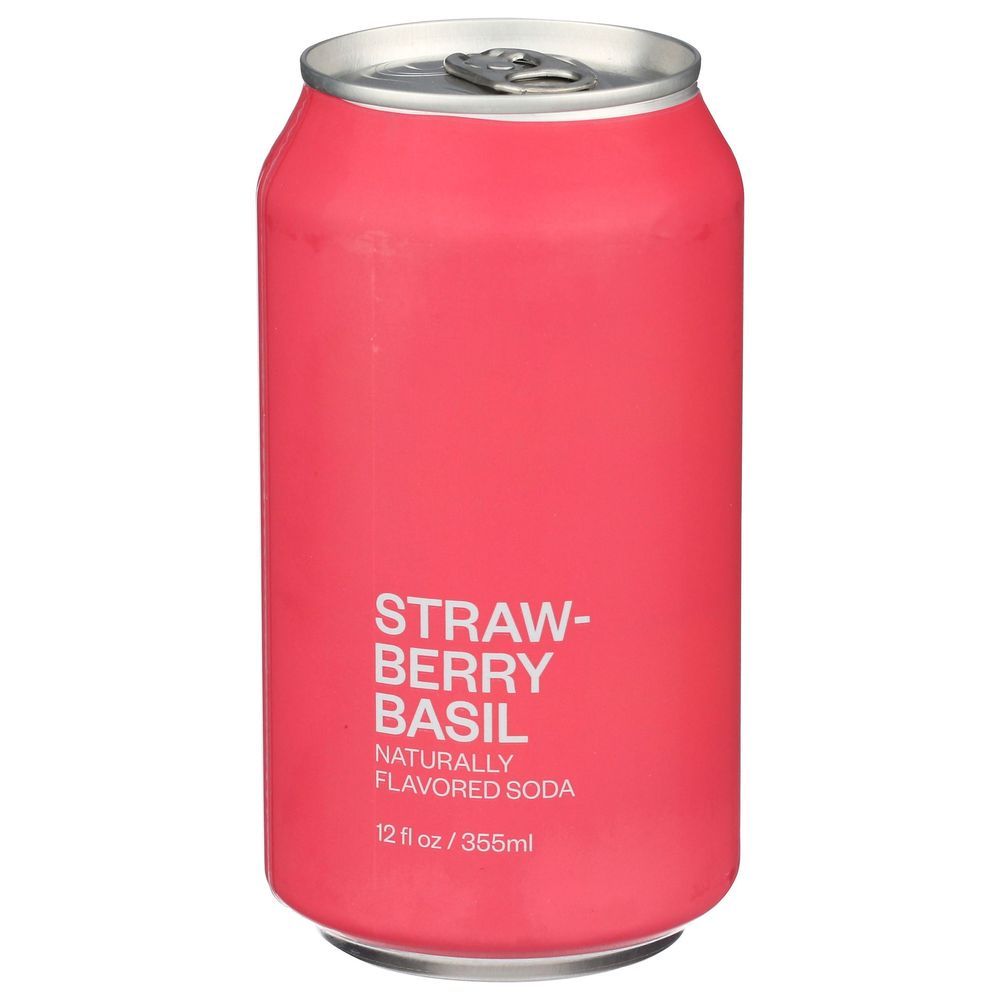 United Sodas Of America Strawberry Basil Soda, 12 Fluid Ounce -- 12 Per Case