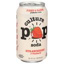 Culture Pop Strawberry Rhubarb Probiotic Soda, 12 Fluid Ounce -- 12 per case