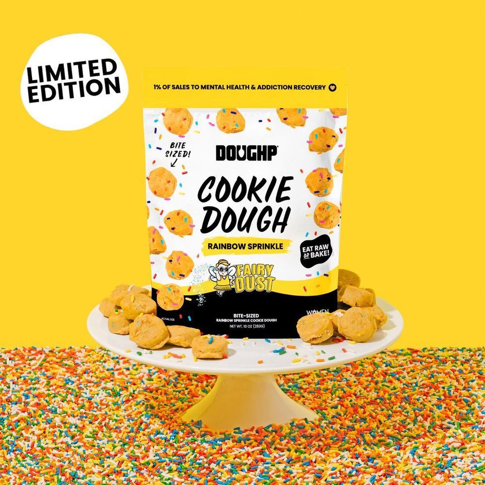 Doughp Rainbow Sprinkle Cookie Dough Drops, 10 Ounce -- 6 Per Case