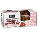 Olinas Bakehouse Cranberry and Sunflower Seed Artisan Crackers, 3.5 Ounce -- 12 per case