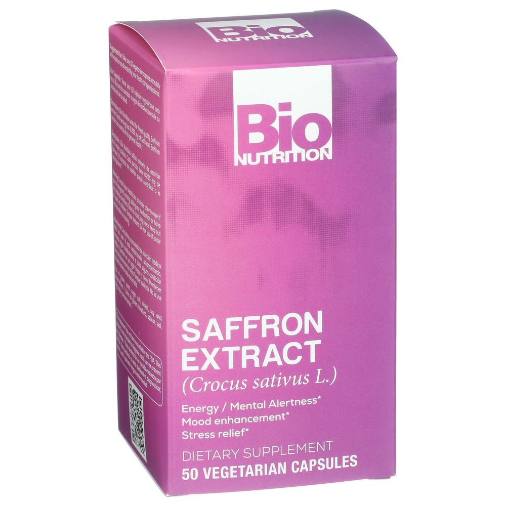 Bio Nutrition Standardized Saffron Extract Vegetarian Capsules, 50 Count -- 3 Per Case