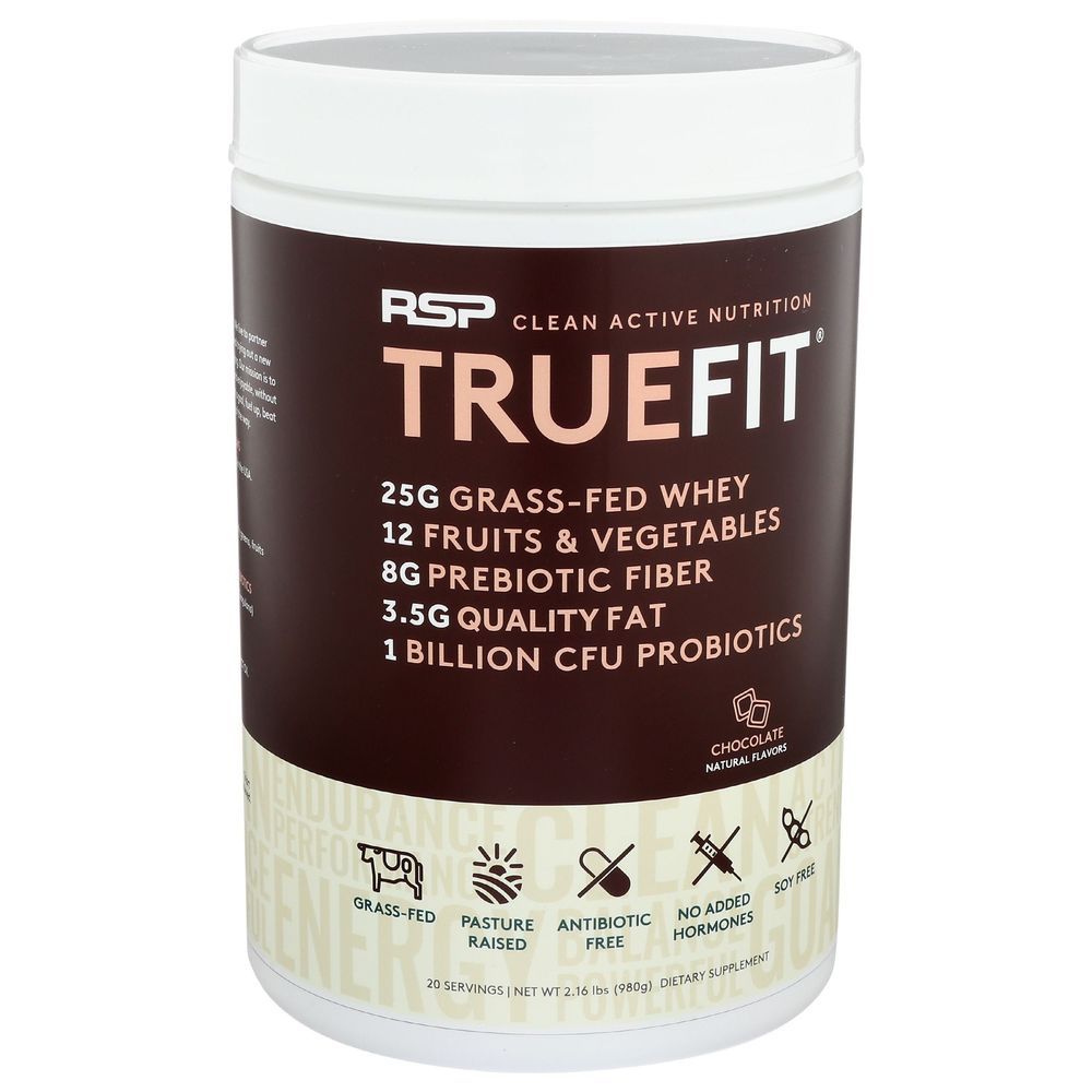 Truefit Grass Fed Chocolate Protein Powder, 2.16 Pound