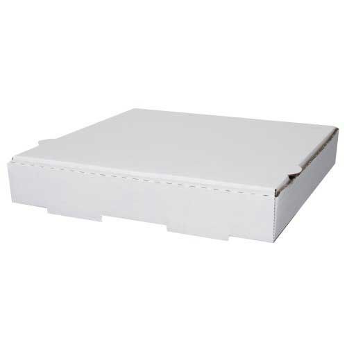 Stronghaven Michigan Style B White Kraft Flute Paper Square Pizza Box, 10 X 10 X 2 Inch -- 50 Per Case