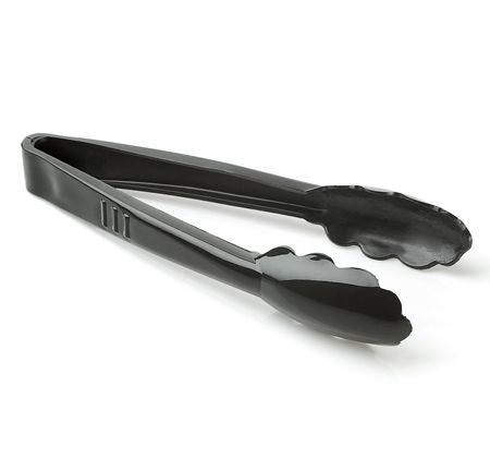 Fineline Settings Platter Pleaser Black Plastic Extra Heavy Duty Tong, 7 Inch -- 24 Per Case