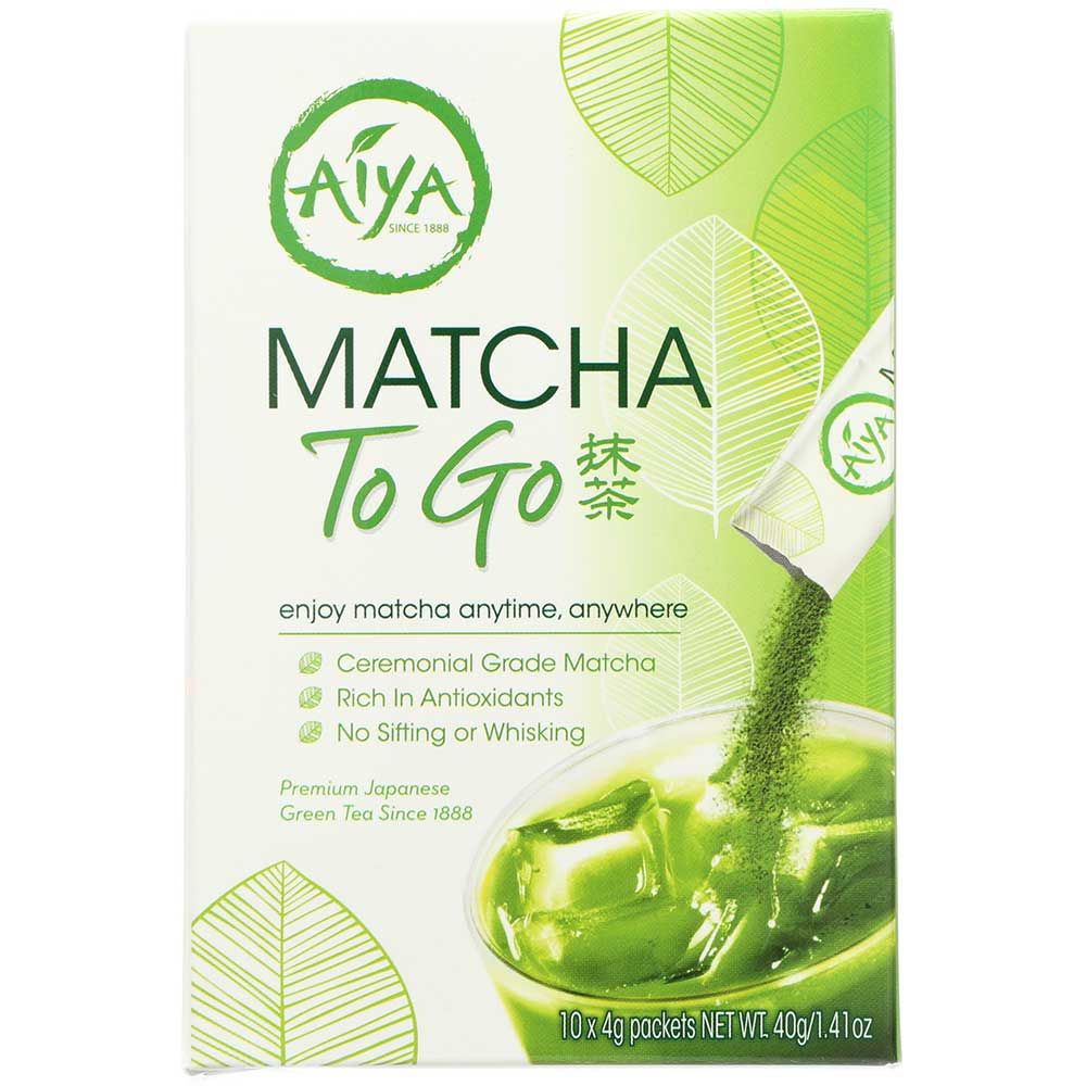 Aiya Matcha To Go Tea Stick Packs, 10 Count -- 8 Per Case