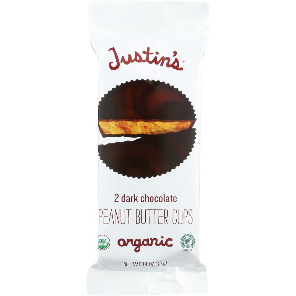 Justin's Nut Butter Dark Chocolate Peanut Butter Cup, 1.4 Ounce -- 12 Per Case
