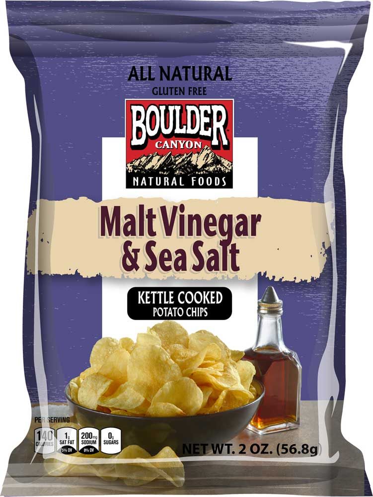 Boulder Canyon Sea Salt And Cracked Pepper Kettle Cooked Potato Chips, 2 Ounce -- 8 Per Case