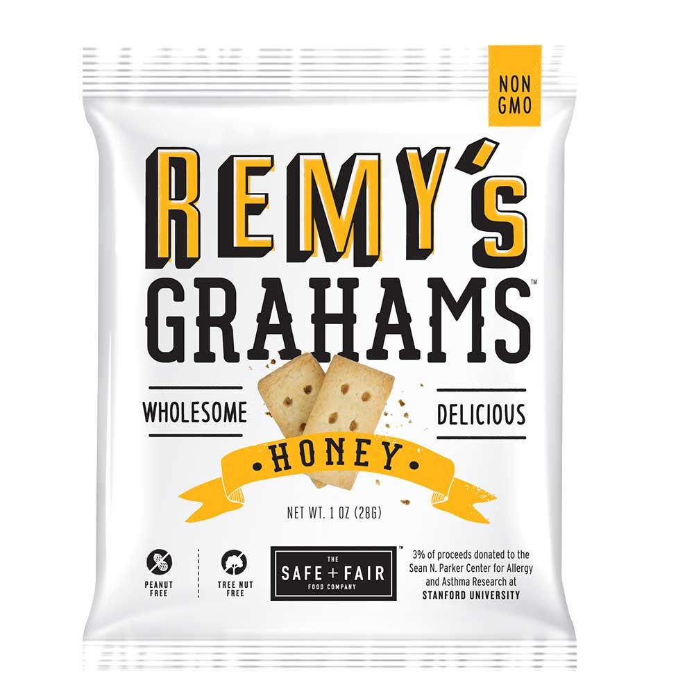 Remy's Nut Free All Natural Honey Grahams, 1 Ounce -- 192 Per Case