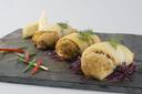 Miss Sallys Raw Unbreaded Flounder Roll with Stuffing Crabmeat, 10 Pound.