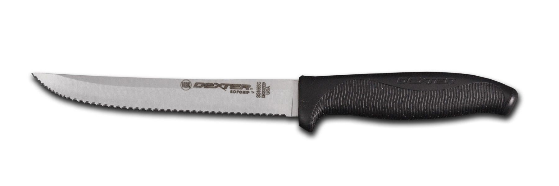 Dexter Russell Knife 6 Scalloped Utility Knife Black
