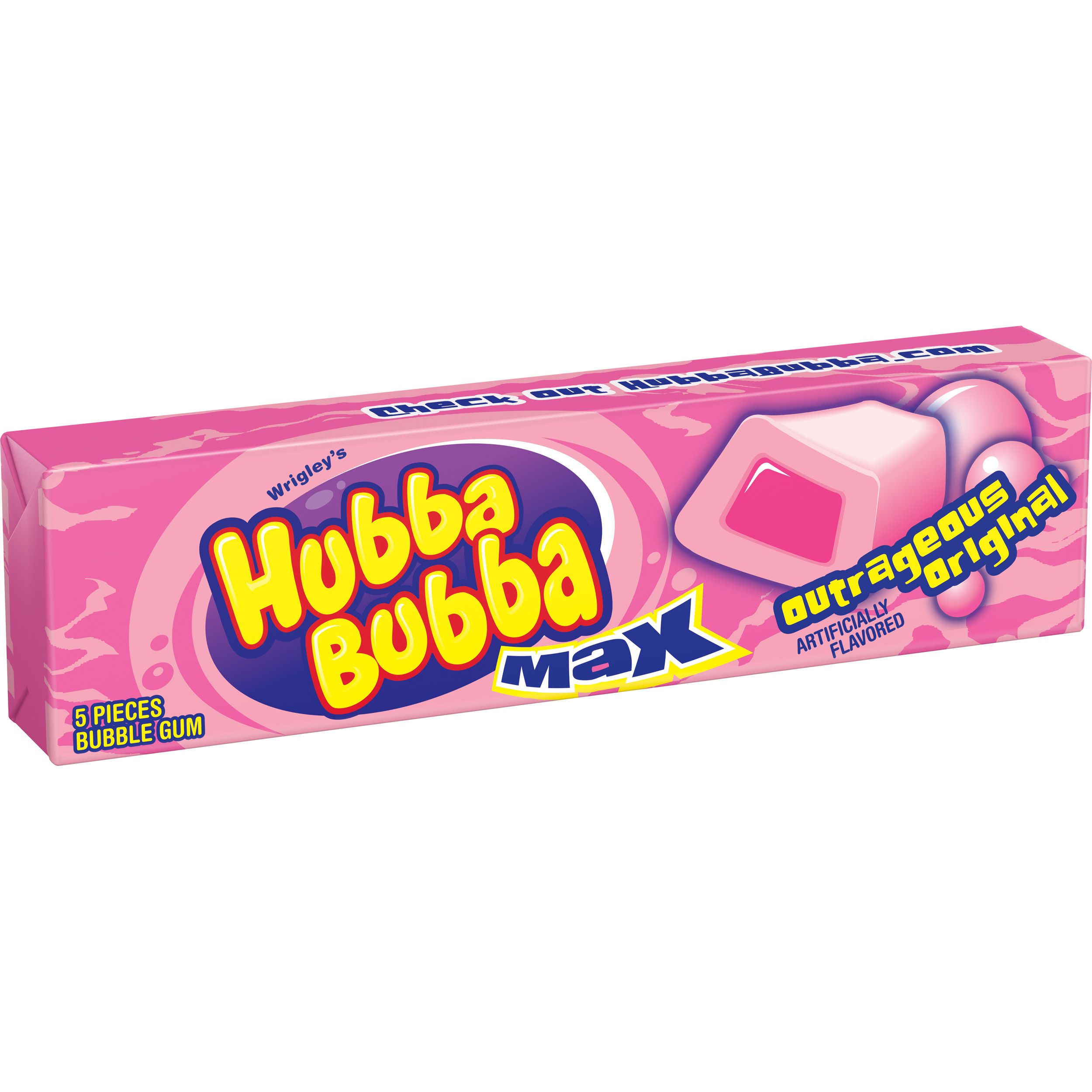 Hubba Bubba Outrageous Original Max Bubble Gum, 18 Count -- 8 Per Case
