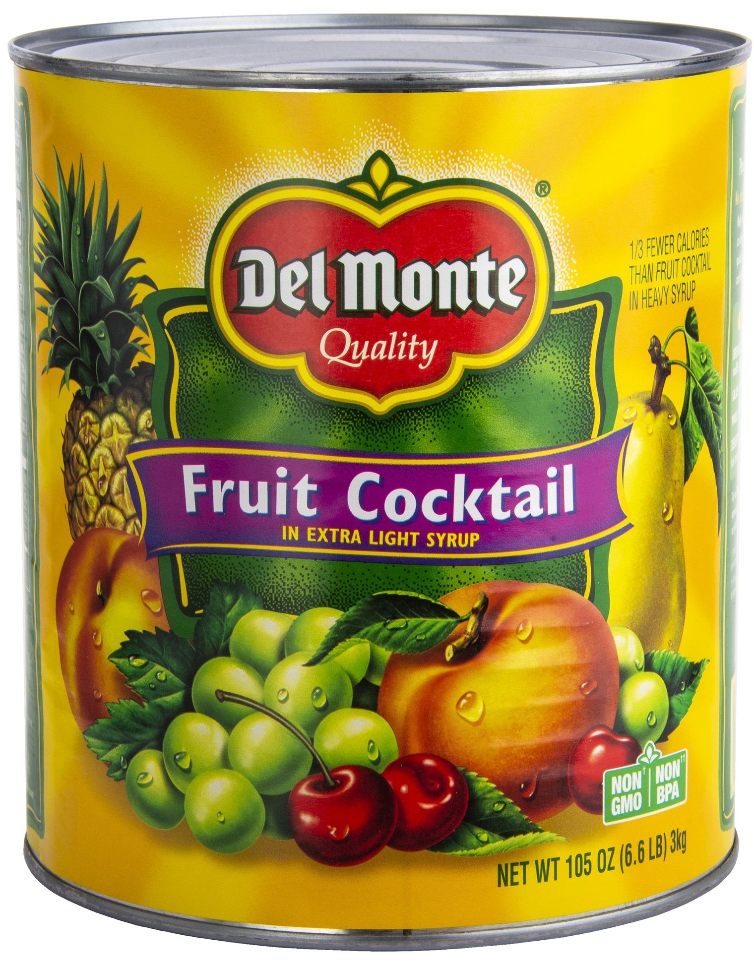 Del Monte Fruit Cocktail In Extra Light Syrup, 105 Ounce -- 6 Per Case