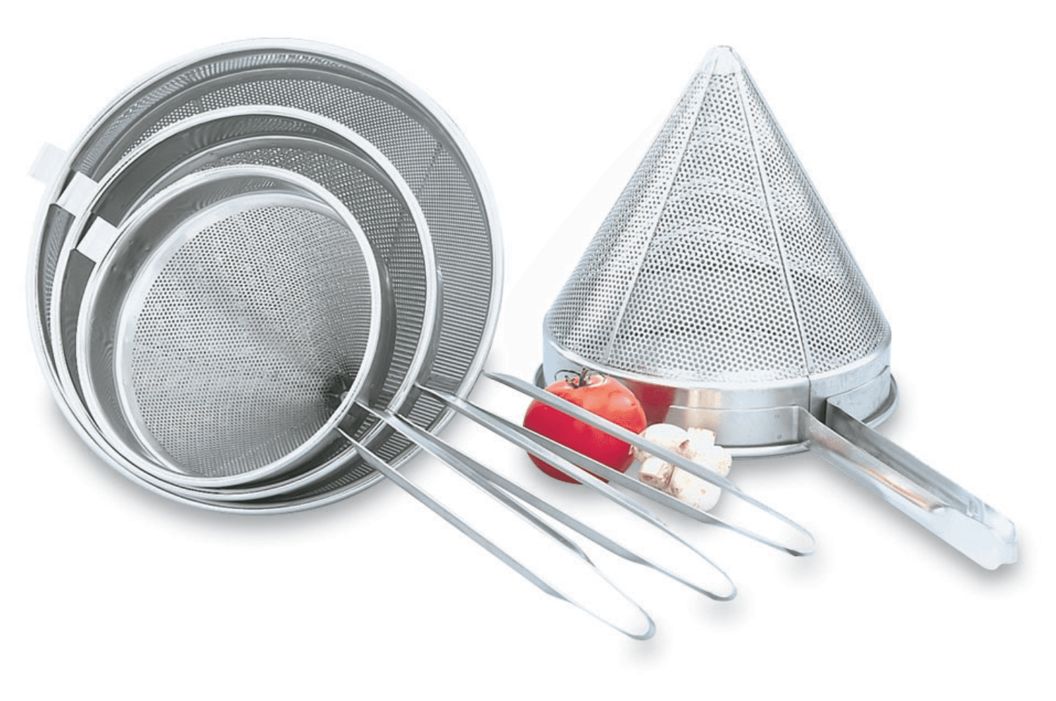 Vollrath 18-8 Stainless Steel Coarse Mesh China Cap Strainer, 9 3/4 Inch -- 6 Per Case