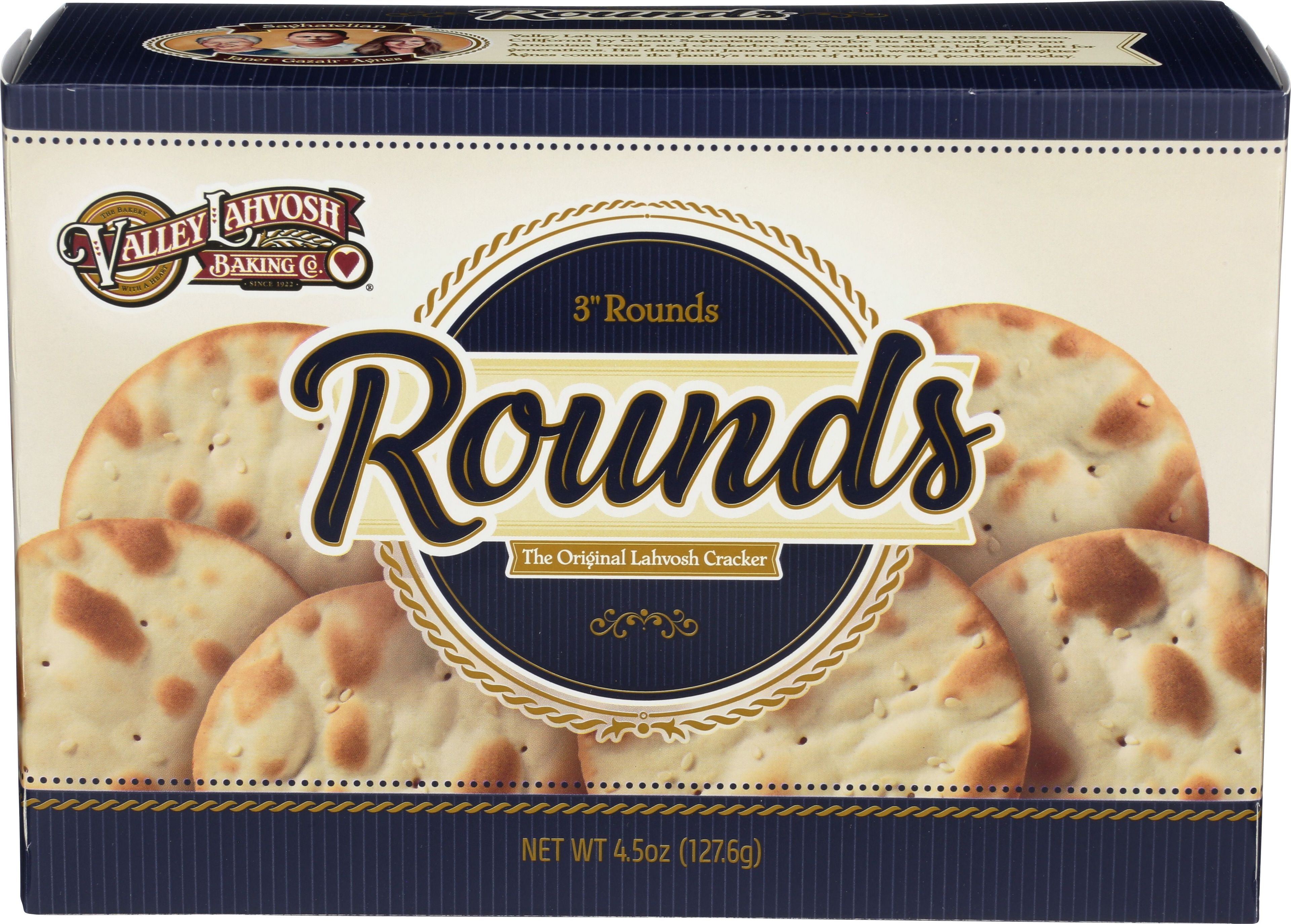 Valley Lahvosh Round Original Crackerbread, 4.5 Ounce -- 12 Per Case
