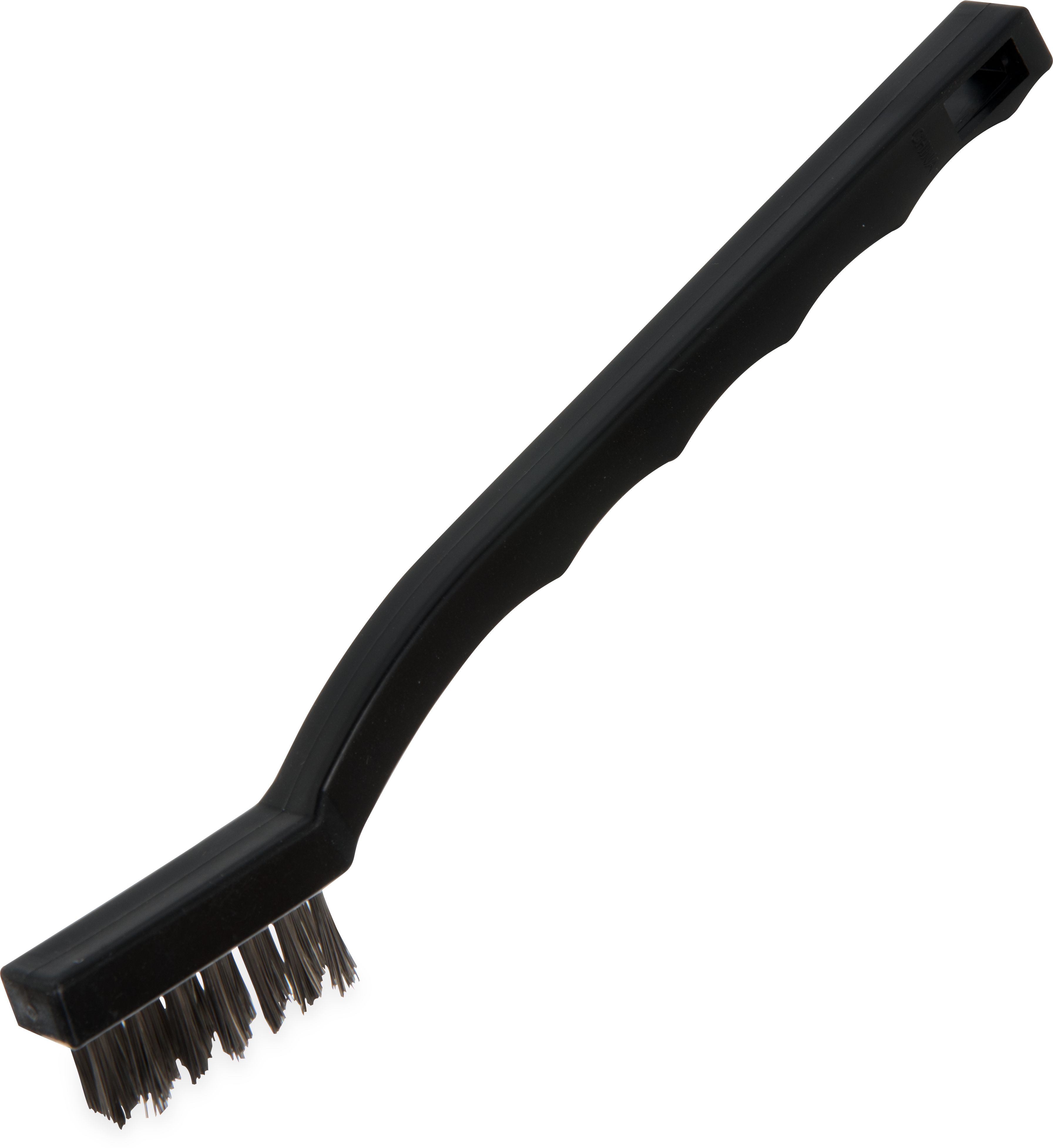 Carlisle Tooth Brush Style Utility Brush, 7 Inch, With 1/2 Inch Stainless Steel Bristle, Plastic Handle -- 12 Per Case