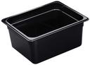 H Pan Half Size Food Storage Pan, Black, 10 7/16 x 12 3/4 inch -- 6 per case.