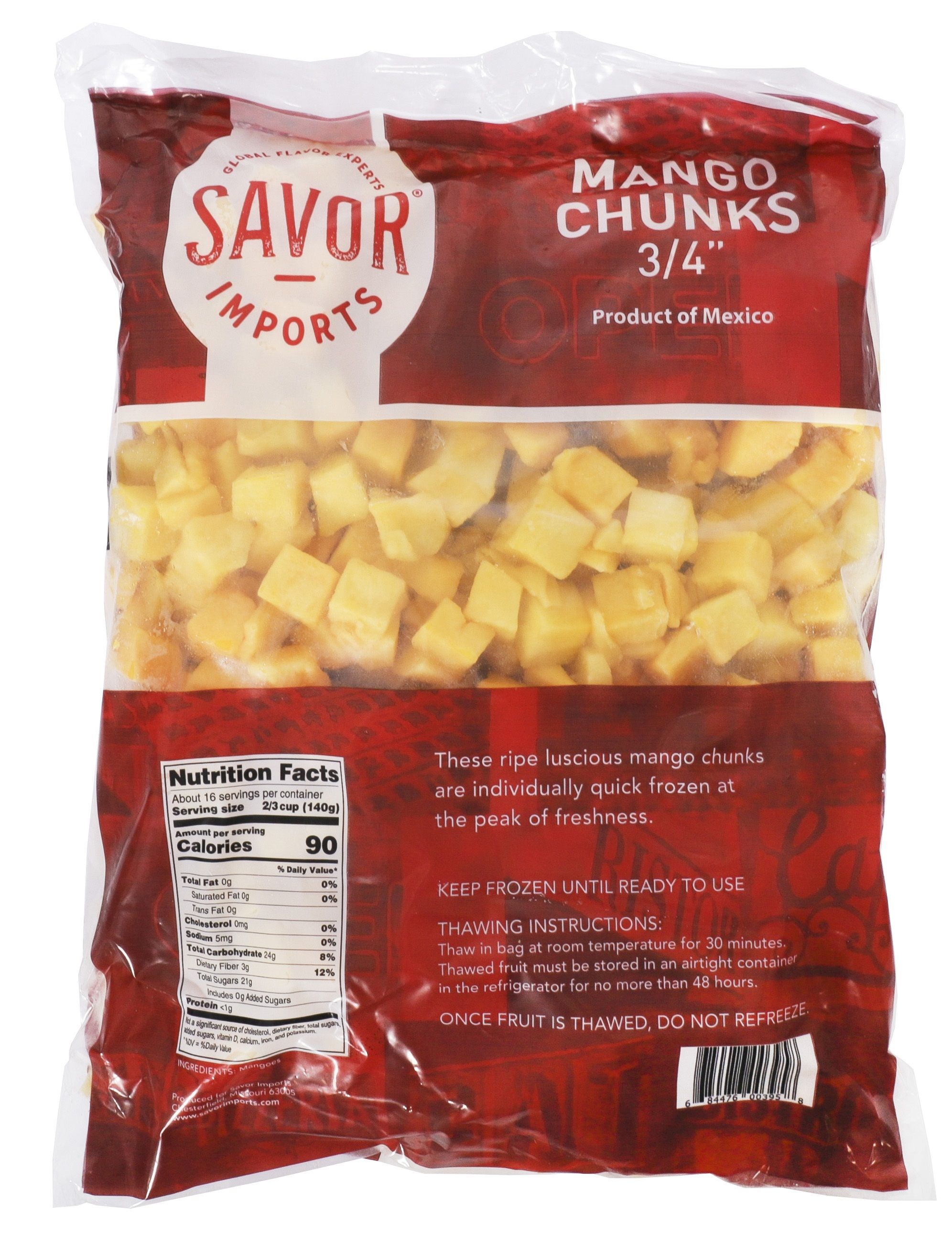 Savor Imports Mango Chunks, 5 Pound -- 2 Per Case