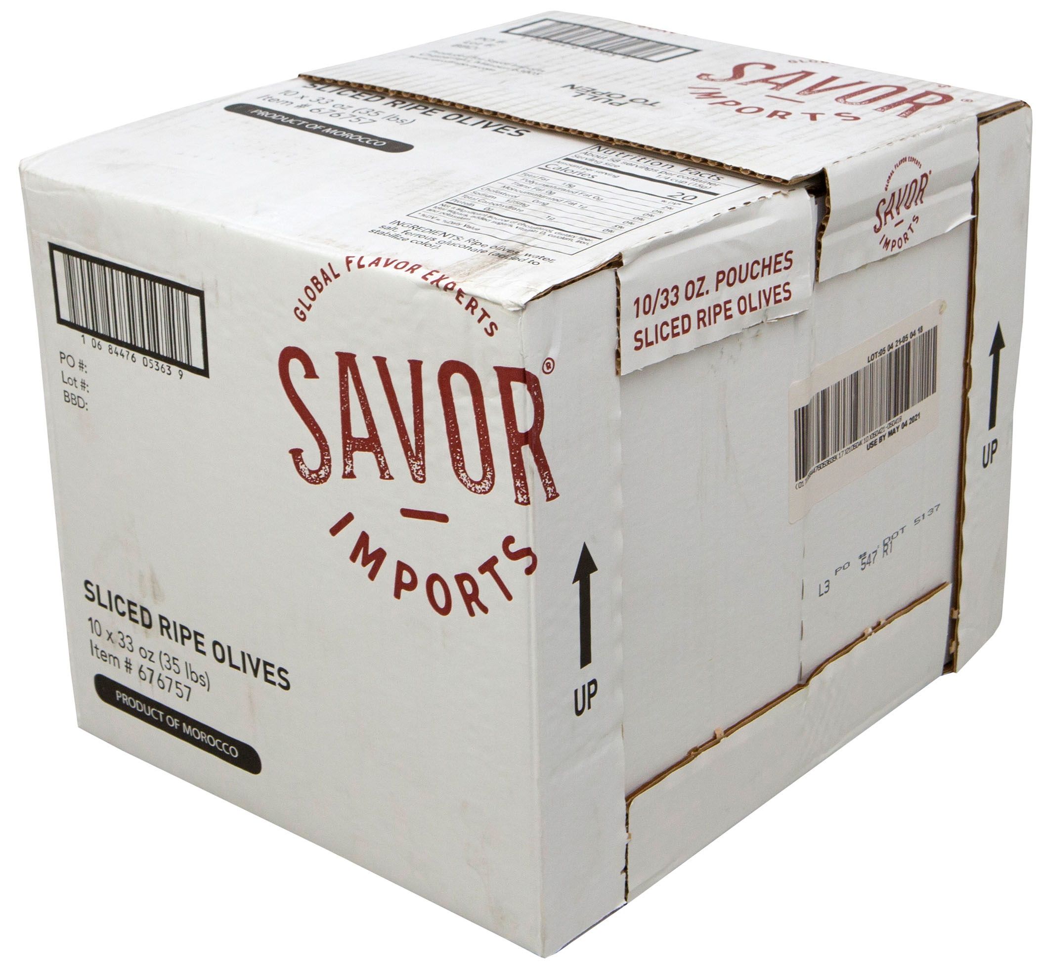 Savor Imports Sliced Ripe Olives, 33 Ounce -- 10 Per Case